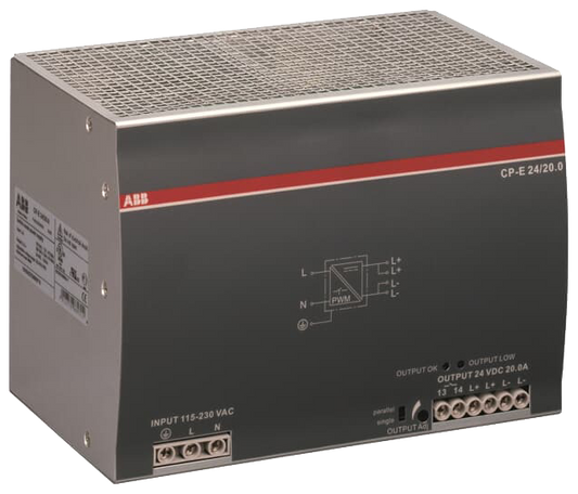 ABB CP-E 24/20.0 Power supply In:115/230VAC Out: 24VDC/20A