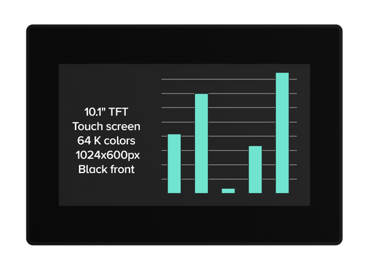 ABB CP610-B Control panel. 10.1" TFT touch screen, 64 K colors, 1024x600 pixel, Chromium Browser, black front