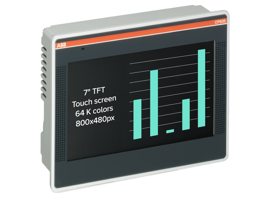 ABB CP635 Control Panel 7" TFT touch screen, 64 K colors, 800 x 480 pixel