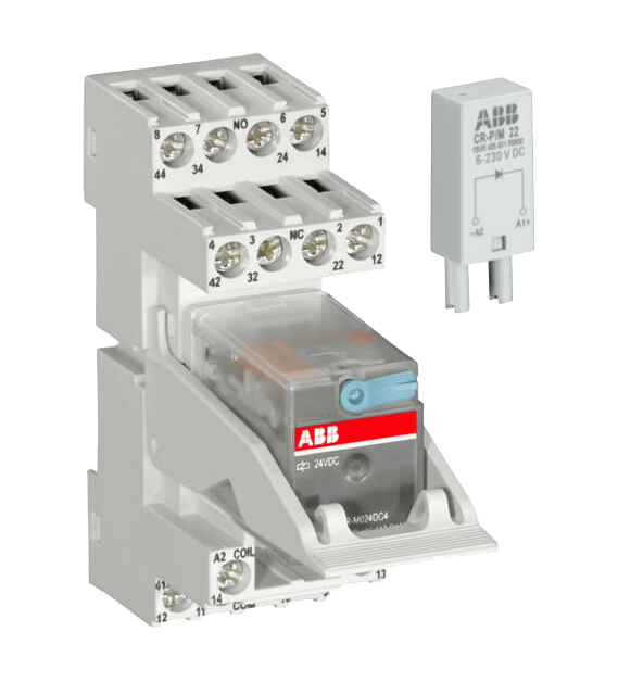 ABB CR-M024DC4SS42V Interface relay, cpl. with socket, function module and holder