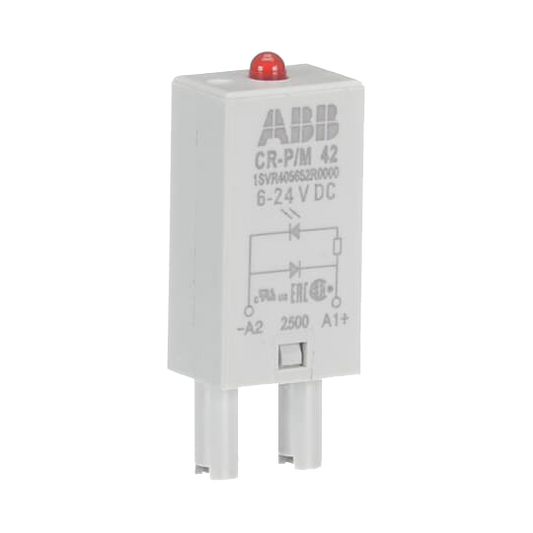ABB CR-P/M 42 Pluggable module diode and LED red, 6-24VDC, A1+, A2-
