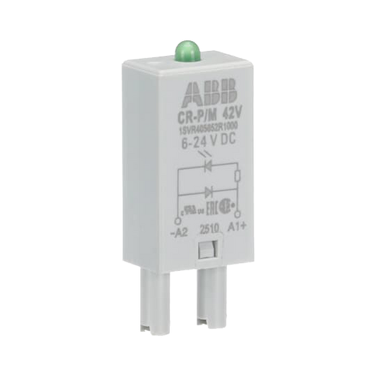 ABB CR-P/M 42V Pluggable module diode and LED green, 6-24VDC, A1+, A2-