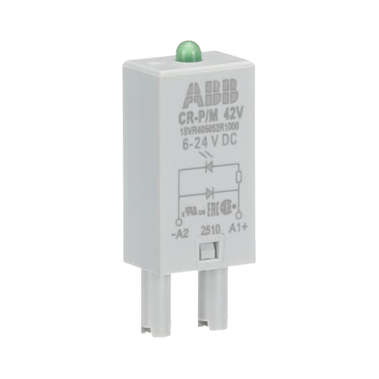 ABB CR-P/M 42V Pluggable module diode and LED green, 6-24VDC, A1+, A2-