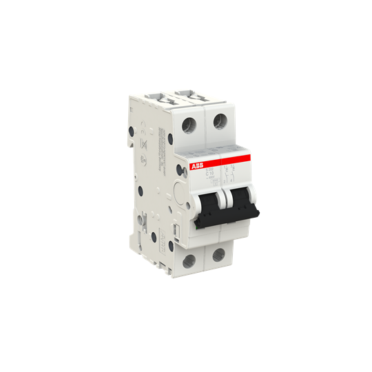 ABB S202-C10 Miniature Circuit Breaker - 2P - C - 10 A