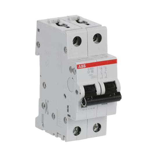 ABB S202-D16 Miniature Circuit Breaker - 2P - D - 16 A