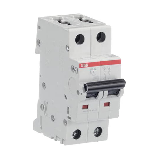 ABB S202-D4 Miniature Circuit Breaker - 2P - D - 4 A
