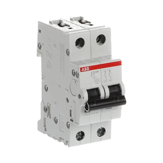 ABB S202M-C1 Miniature Circuit Breaker - 2P - C - 1 A