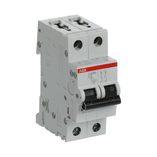 ABB S202M-C2 Miniature Circuit Breaker - 2P - C - 2 A