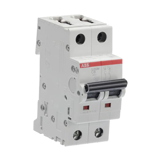 ABB S202M-C6 Miniature Circuit Breaker - 2P - C - 6 A