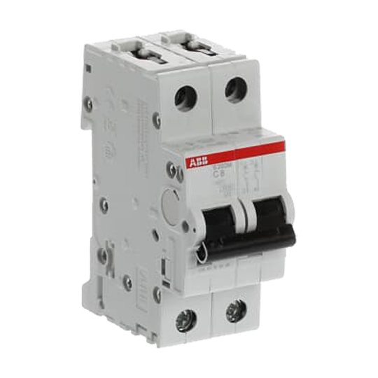 ABB S202M-C8 Miniature Circuit Breaker - 2P - C - 8 A