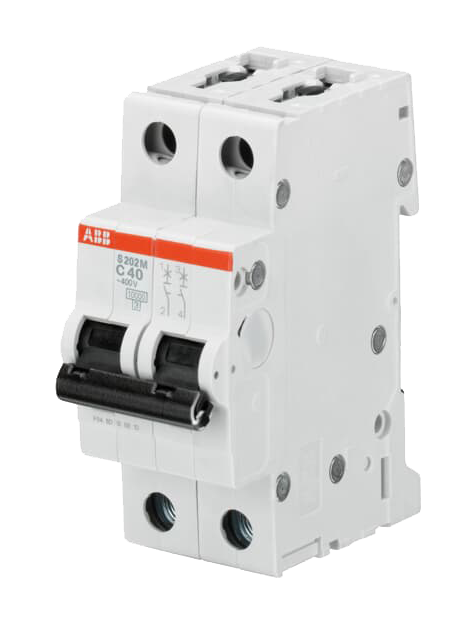 ABB S202M-D4 Miniature Circuit Breaker - 2P - D - 4 A