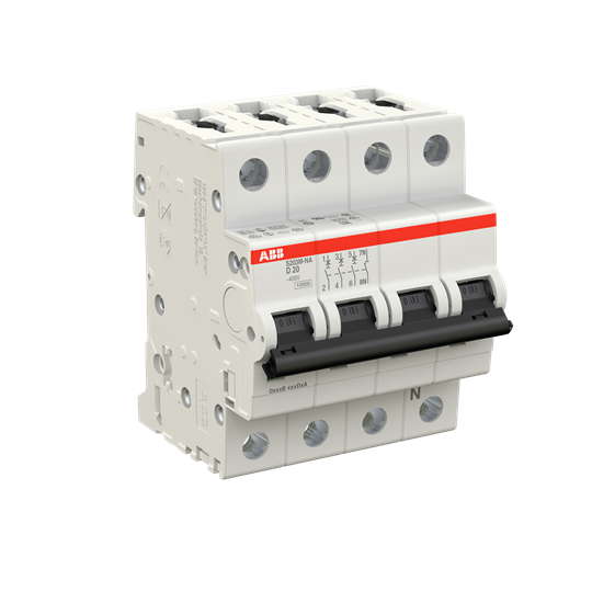 ABB S203M-D20NA Miniature Circuit Breaker - 3+NP - D - 20 A