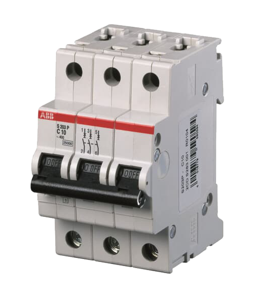ABB S203P-B8 Miniature Circuit Breaker - 3P - B - 8 A