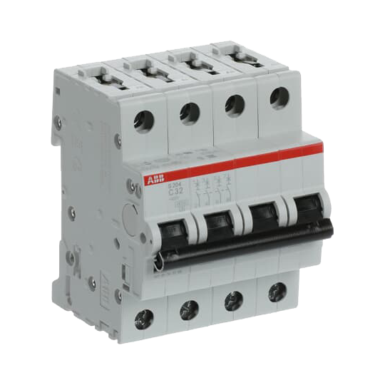 ABB S204-C32 Miniature Circuit Breaker - 4P - C - 32 A
