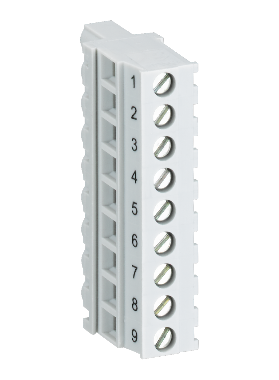 ABB TA563-9: S500-eCo Terminal block. Screw front, Cable side. 9-pole