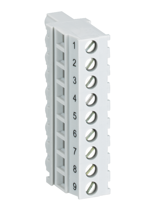 ABB TA563-9: S500-eCo Terminal block. Screw front, Cable side. 9-pole