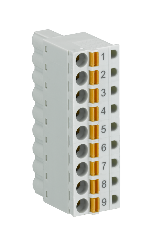 ABB TA565-9 : S500-eCo Terminal block. Spring front, Cable front. 9-pole