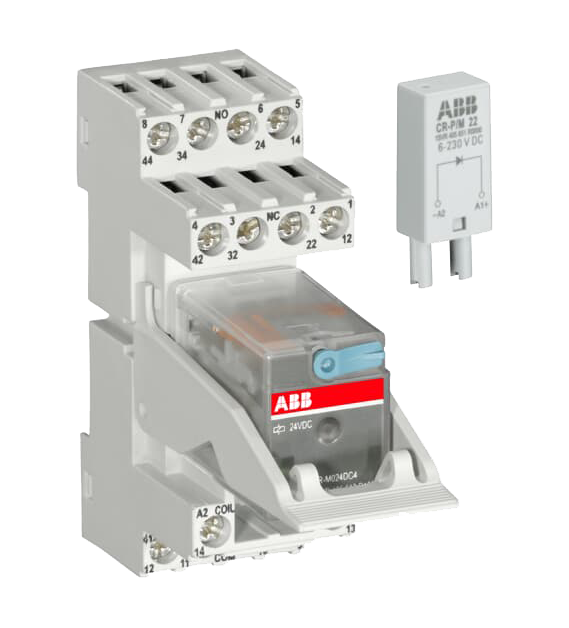 ABB CR-M024DC4SS42V Interface relay, cpl. with socket, function module ...
