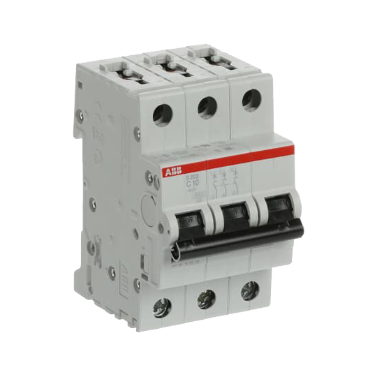 ABB S203-C10 Miniature Circuit Breaker - 3P - C - 10 A