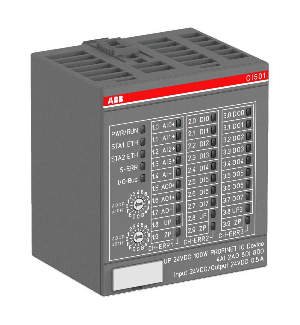ABB CI501-PNIO : Interface module. PROFINET IO RT device. 4 AI: U, I ...