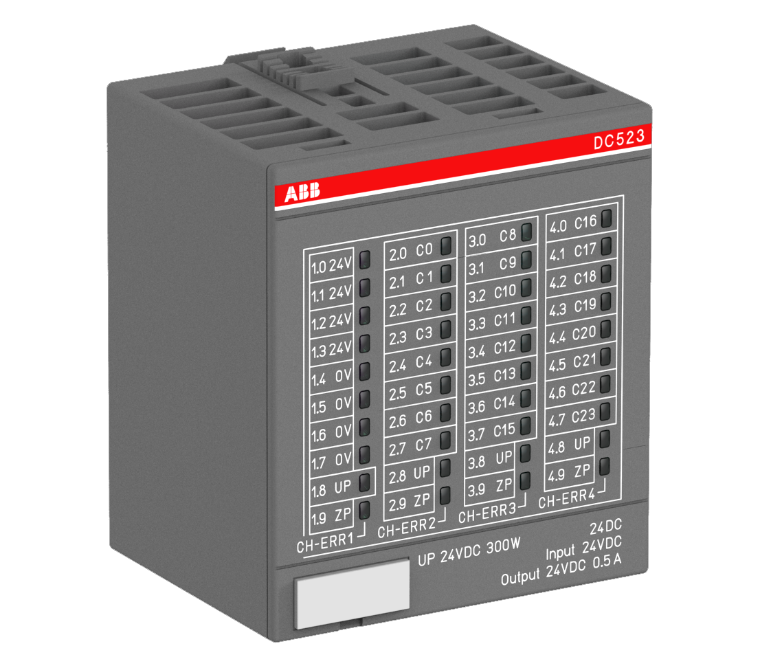 ABB DC523 : S500 Digital input/output module. 24 configurable DI/DO: 2 ...