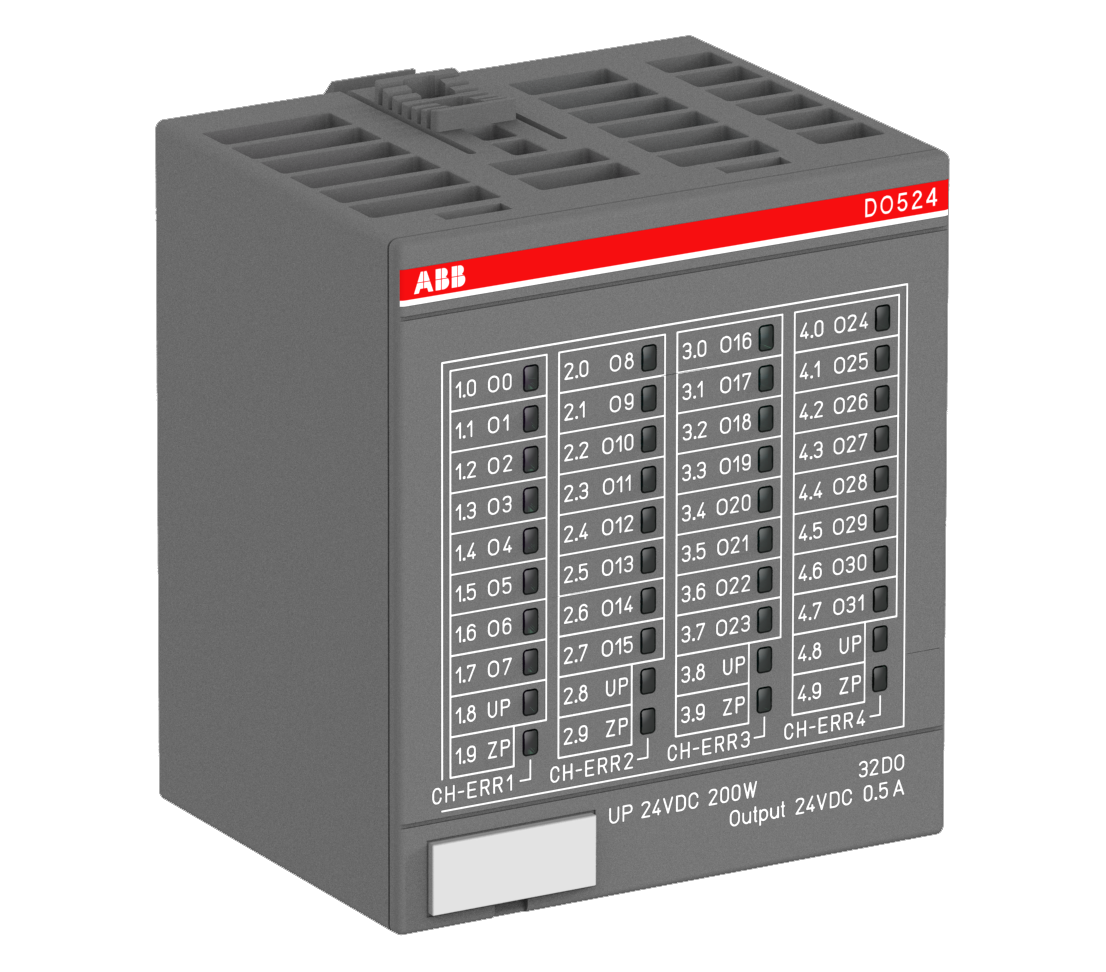 ABB DO524 : S500 Digital output module. 32 DO: 24VDC 0.5A. 1-wire.