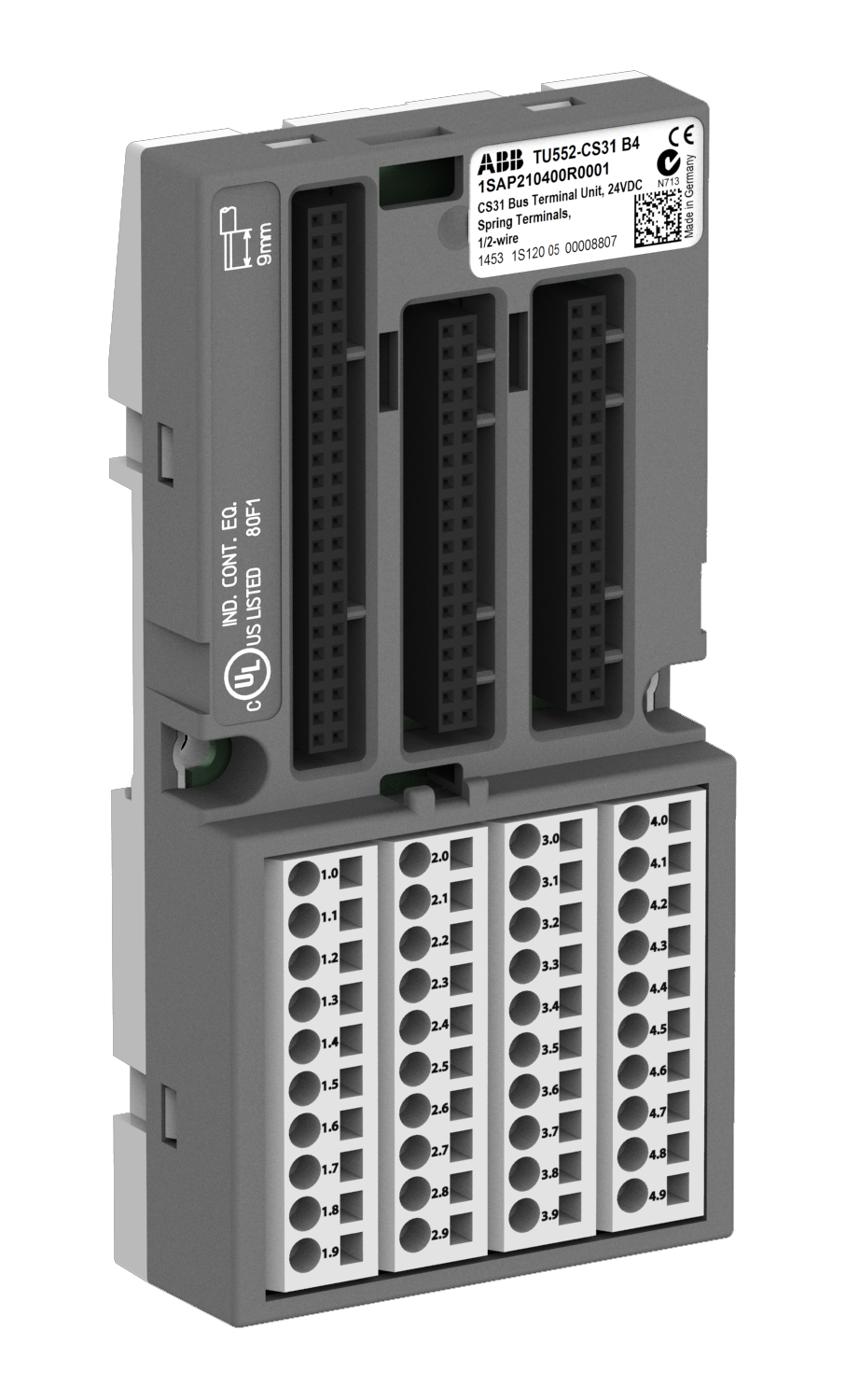 ABB TU552-CS31 : S500 Interface terminal unit. For CS31 protocol. Spring terminals.